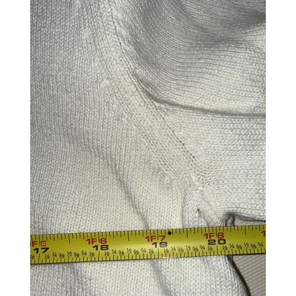 Karen Scott White Half-Zip Knit Sweater w/ Gold Zipper – Women’s XL - Picture 6 of 7